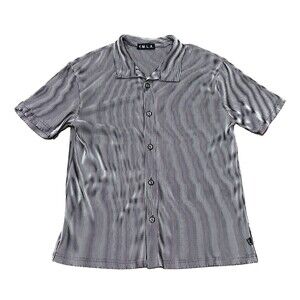 Vintage YMLA Shirt Mens XL 90s Y2K Club Rave Party Psychedelic Stretch Disco